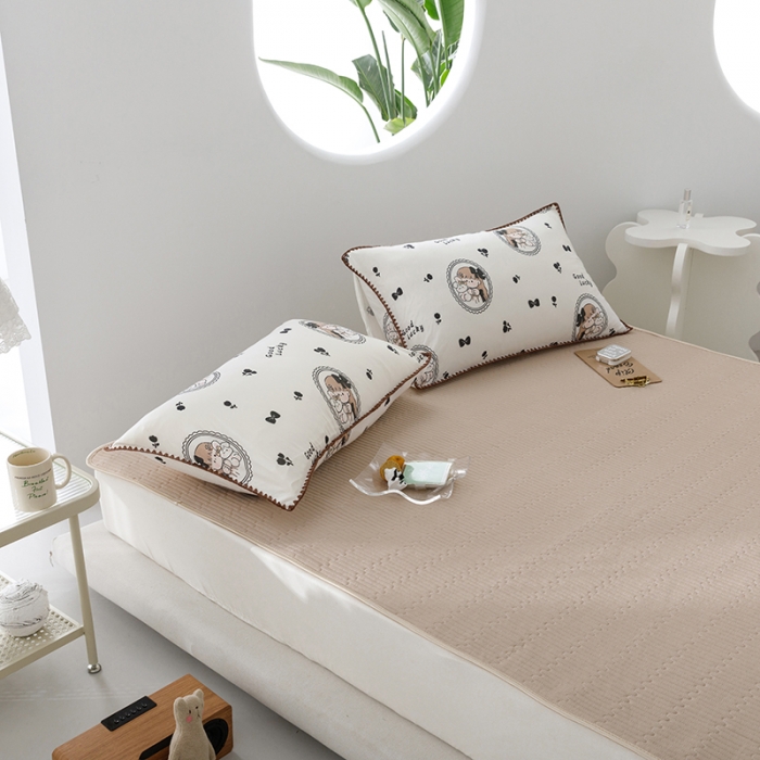 91家纺网 家纺一手货源 找家纺 花漾 2023新款A类针织棉凉感丝夏被凉席四件套 蝴蝶公主