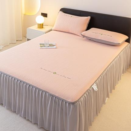 91家纺网 家纺一手货源 找家纺 （总）2023华夫格床笠床裙床席三合一凉感席