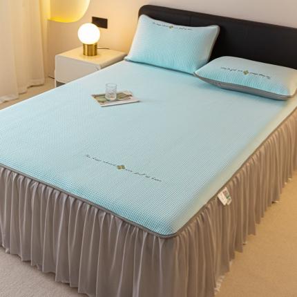 91家纺网 家纺一手货源 找家纺 （总）2023华夫格床笠床裙床席三合一凉感席