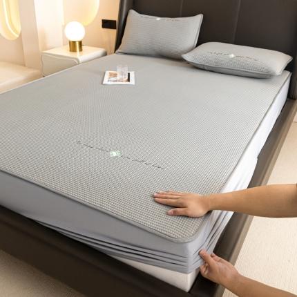 91家纺网 家纺一手货源 找家纺 （总）2023华夫格床笠床裙床席三合一凉感席