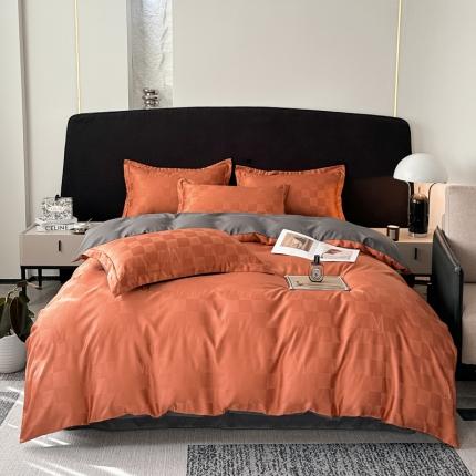 91家纺网 家纺一手货源 找家纺 （总）遇见家居生活馆 2023新款水洗贡缎提花四件套-柏林