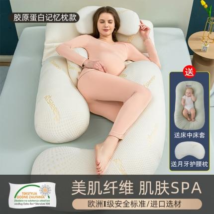 91家纺网 家纺一手货源 找家纺 总艺慕家纺 2025新款针织科技面料孕妇枕G型孕妇护腰枕
