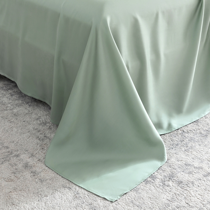 91家纺网 家纺一手货源 找家纺 轩和 2025新款50支兰精天丝四件套 奥地利进口春熙绿