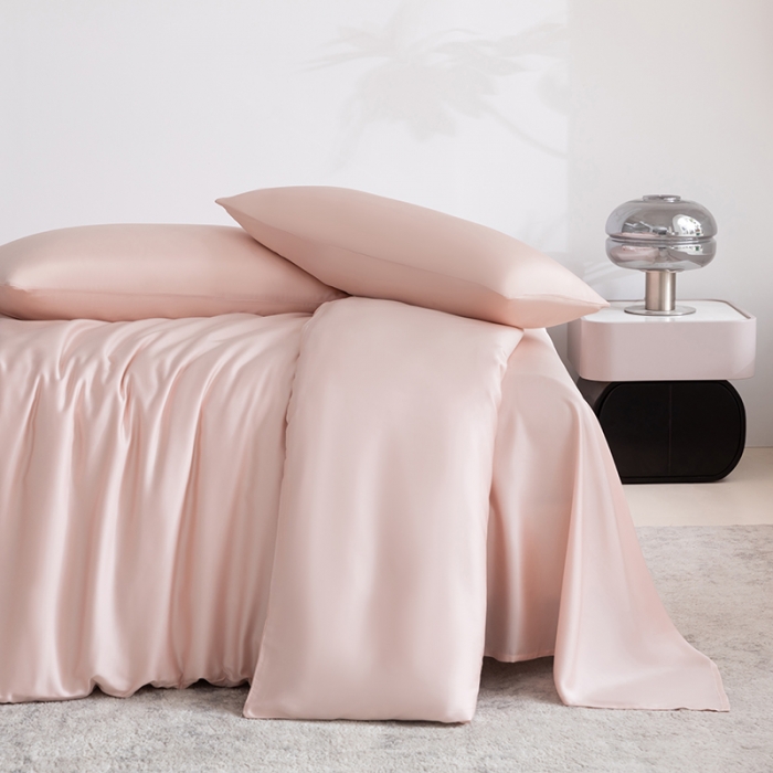 91家纺网 家纺一手货源 找家纺 轩和 2025新款50支兰精天丝四件套 奥地利进口告白粉