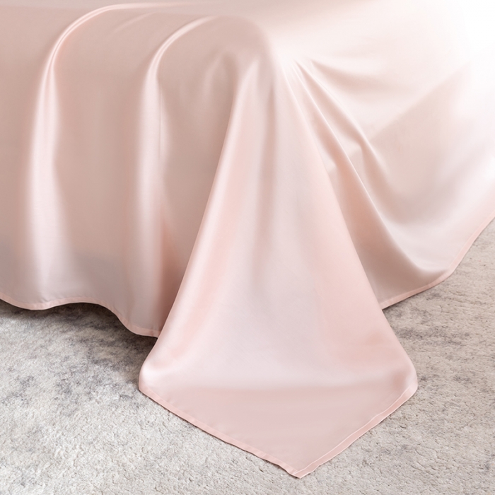 91家纺网 家纺一手货源 找家纺 轩和 2025新款50支兰精天丝四件套 奥地利进口告白粉