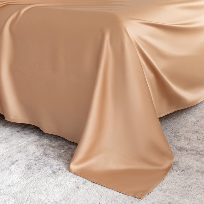 91家纺网 家纺一手货源 找家纺 轩和 2025新款50支兰精天丝四件套 奥地利进口拿铁咖