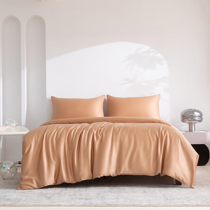 91家纺网 家纺一手货源 找家纺 轩和 2025新款50支兰精天丝四件套 奥地利进口拿铁咖