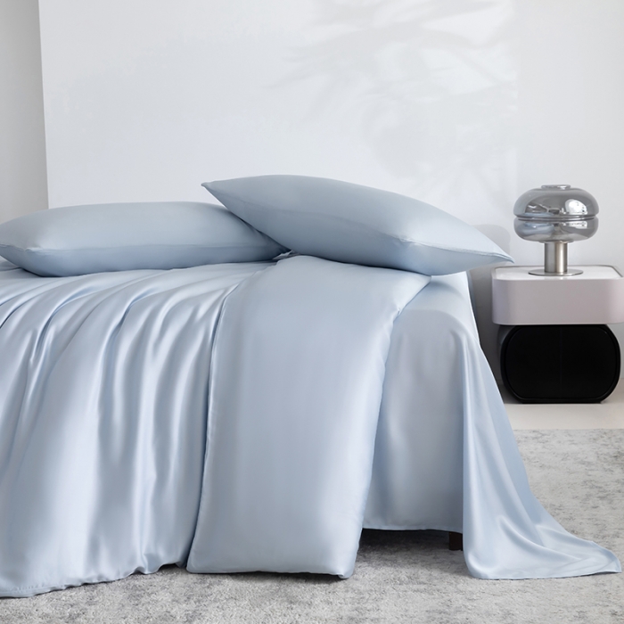 91家纺网 家纺一手货源 找家纺 轩和 2025新款50支兰精天丝四件套 奥地利进口夏日蓝