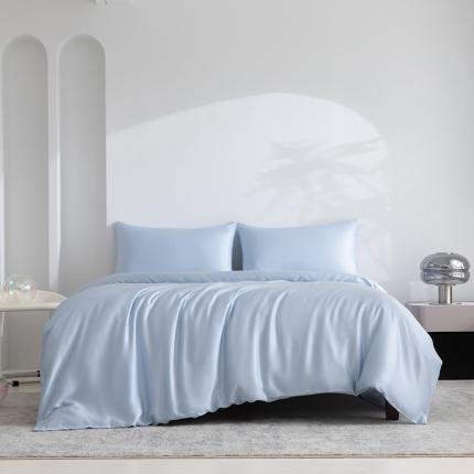 91家纺网 家纺一手货源 找家纺 轩和 2025新款50支兰精天丝四件套 奥地利进口夏日蓝