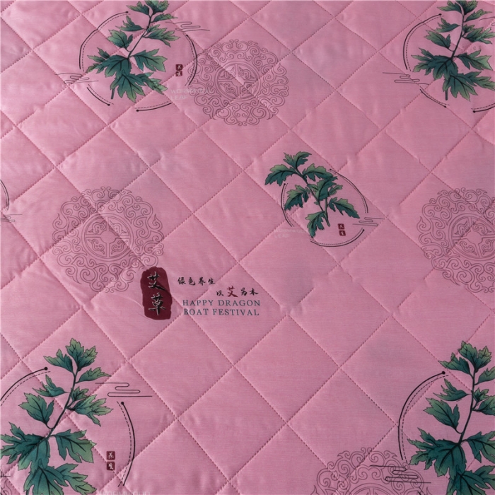 91家纺网 家纺一手货源 找家纺 亚龙 2023新款功能性微电能艾草驱蚊被 艾草-红