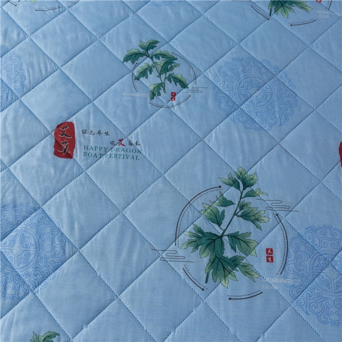 91家纺网 家纺一手货源 找家纺 亚龙 2023新款功能性微电能艾草驱蚊被 艾草-蓝