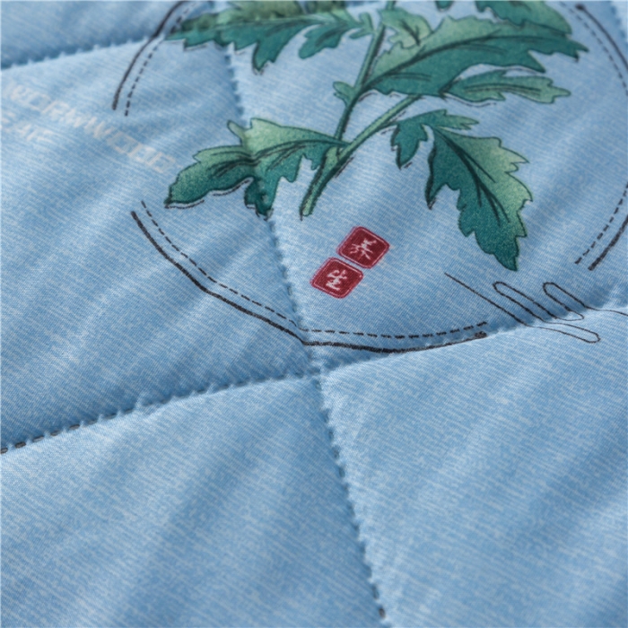 91家纺网 家纺一手货源 找家纺 亚龙 2023新款功能性微电能艾草驱蚊被 艾草-蓝