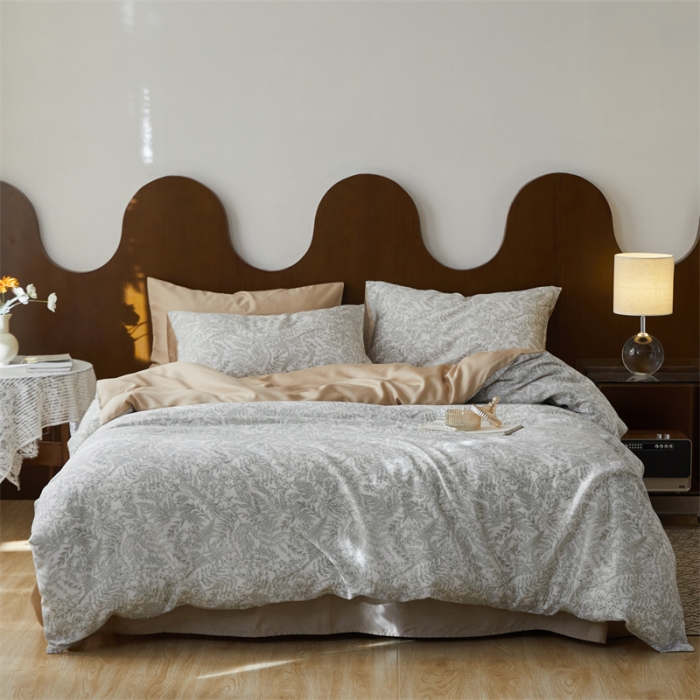 91家纺网 家纺一手货源 找家纺 时年 2023新款天丝印花系列四件套-第 一期 瑞莎-绿