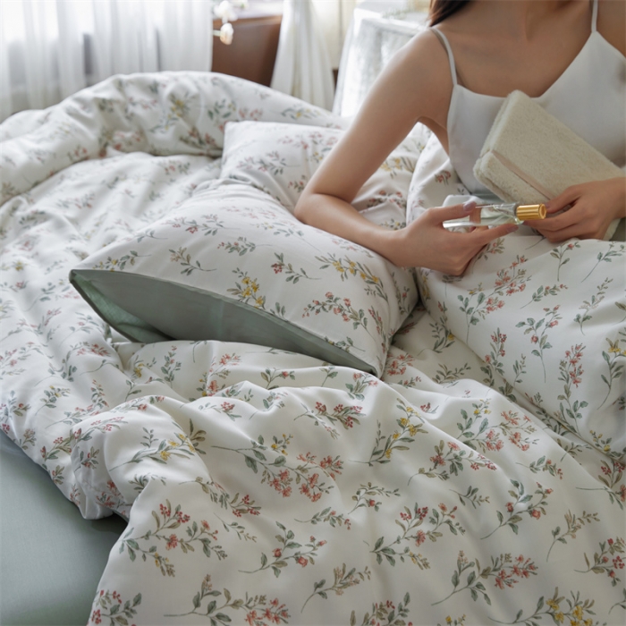 91家纺网 家纺一手货源 找家纺 时年 2023新款天丝印花系列四件套-第 一期 伊恬