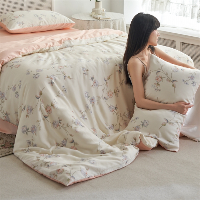 91家纺网 家纺一手货源 找家纺 时年 2023新款天丝印花系列四件套-第三期 花之韵