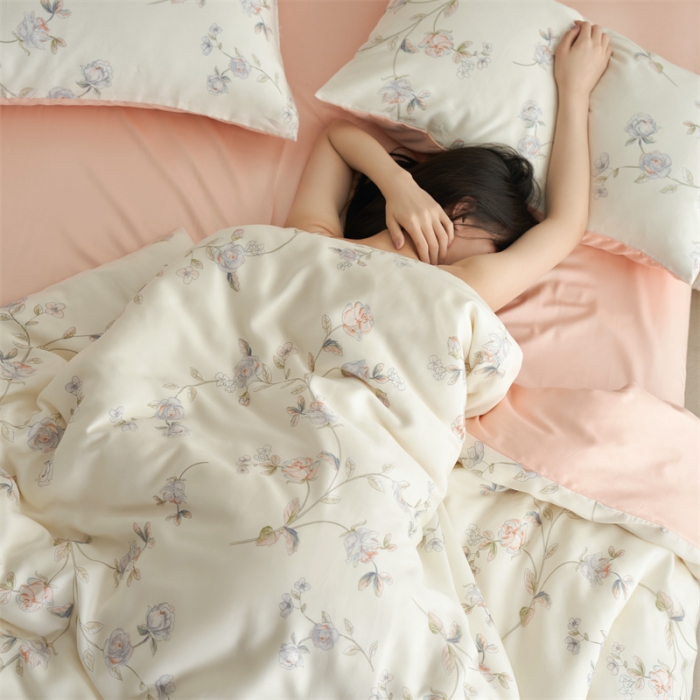 91家纺网 家纺一手货源 找家纺 时年 2023新款天丝印花系列四件套-第三期 花之韵