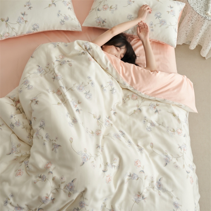 91家纺网 家纺一手货源 找家纺 时年 2023新款天丝印花系列四件套-第三期 花之韵