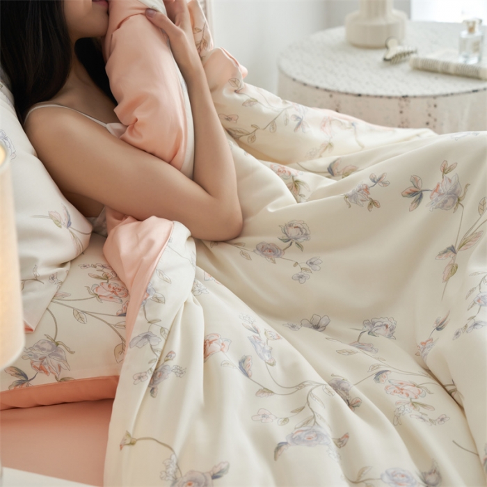 91家纺网 家纺一手货源 找家纺 时年 2023新款天丝印花系列四件套-第三期 花之韵