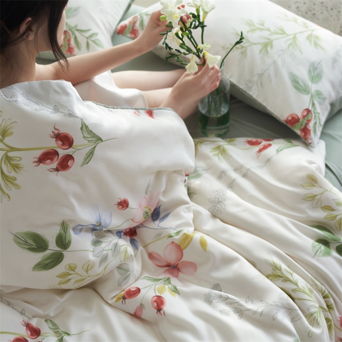 91家纺网 家纺一手货源 找家纺 时年 2023新款天丝印花系列四件套-第三期 悸动