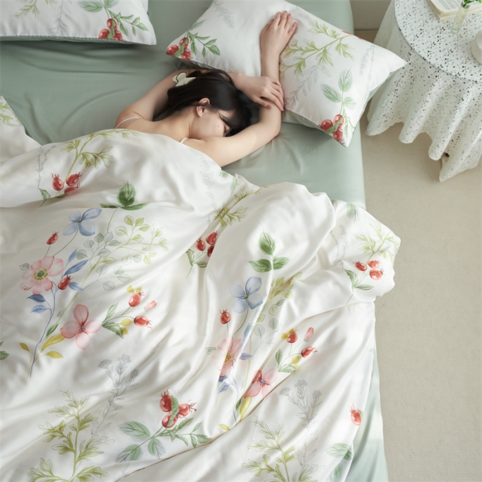 91家纺网 家纺一手货源 找家纺 时年 2023新款天丝印花系列四件套-第三期 悸动