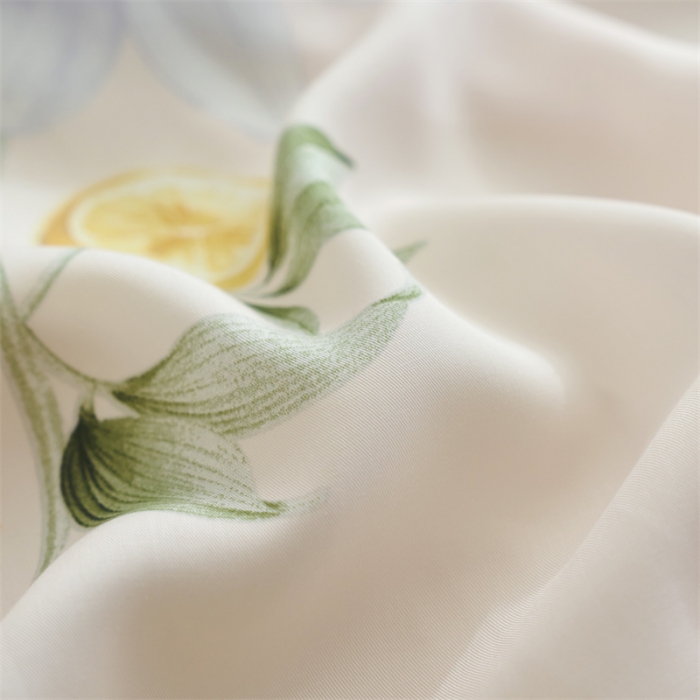 91家纺网 家纺一手货源 找家纺 时年 2023新款天丝印花系列四件套-第三期 浅语初开-米