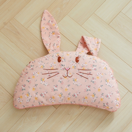 91家纺网 家纺一手货源 找家纺 2023新款 全棉韩式兔耳朵荞麦枕 纯荞麦枕芯全荞麦护肩枕头