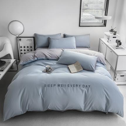 91家纺网 家纺一手货源 找家纺 （总）啊雅 2025新款双拼绣花四季款磨毛四件套