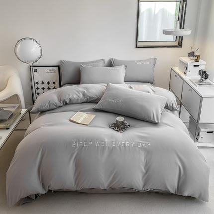 91家纺网 家纺一手货源 找家纺 （总）啊雅 2025新款双拼绣花四季款磨毛四件套