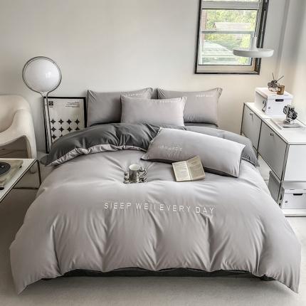 91家纺网 家纺一手货源 找家纺 （总）啊雅 2025新款双拼绣花四季款磨毛四件套