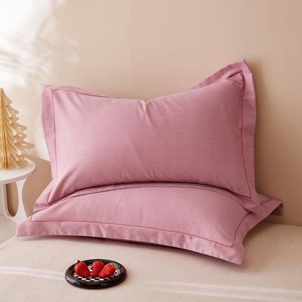 91家纺网 家纺一手货源 找家纺 丰淘 2023新款全棉磨毛枕套 全棉磨毛豆沙粉