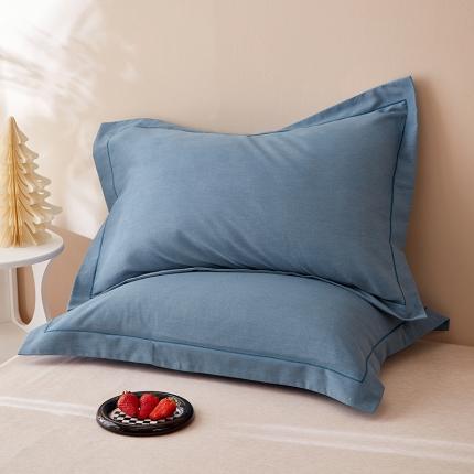 91家纺网 家纺一手货源 找家纺 丰淘 2023新款全棉磨毛枕套 全棉磨毛高级蓝