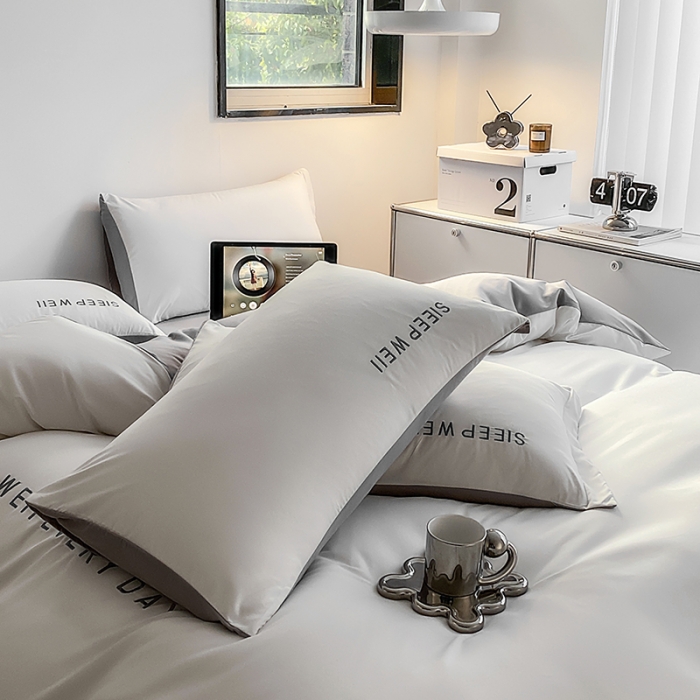 91家纺网 家纺一手货源 找家纺 （总）啊雅 2025新款双拼绣花四季款磨毛四件套