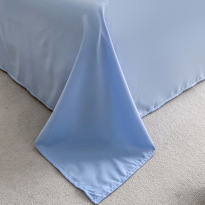 91家纺网 家纺一手货源 找家纺 啊雅 2025新款双拼绣花四季款磨毛四件套 奶天兰