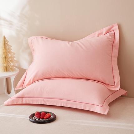 丰淘 2023新款全棉磨毛枕套 全棉磨毛淡雅粉