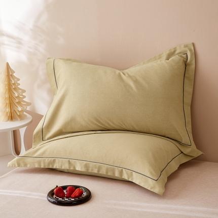 丰淘 2023新款全棉磨毛枕套 全棉磨毛青黄