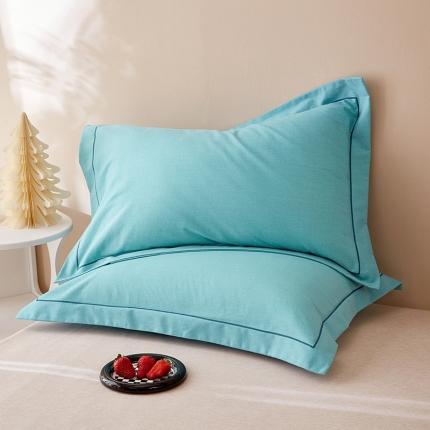 丰淘 2023新款全棉磨毛枕套 全棉磨毛清薄蓝