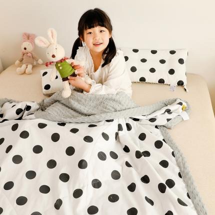 91家纺网 家纺一手货源 找家纺 （总）十九色 2025新款全棉冰豆豆宽边冰感儿童夏被