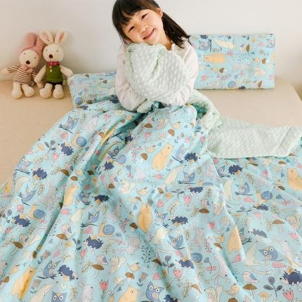 91家纺网 家纺一手货源 找家纺 （总）十九色 2025新款全棉冰豆豆宽边冰感儿童夏被