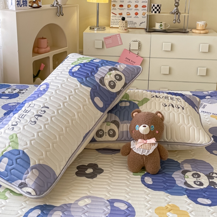 91家纺网 家纺一手货源 找家纺 （总）金爱家 2023新款小清新凉感丝乳胶凉席三件套