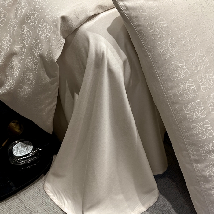 91家纺网 家纺一手货源 找家纺 宅家居 23新款轻奢100支银玺天丝棉CR工艺提花四件套-罗意威雅杏色