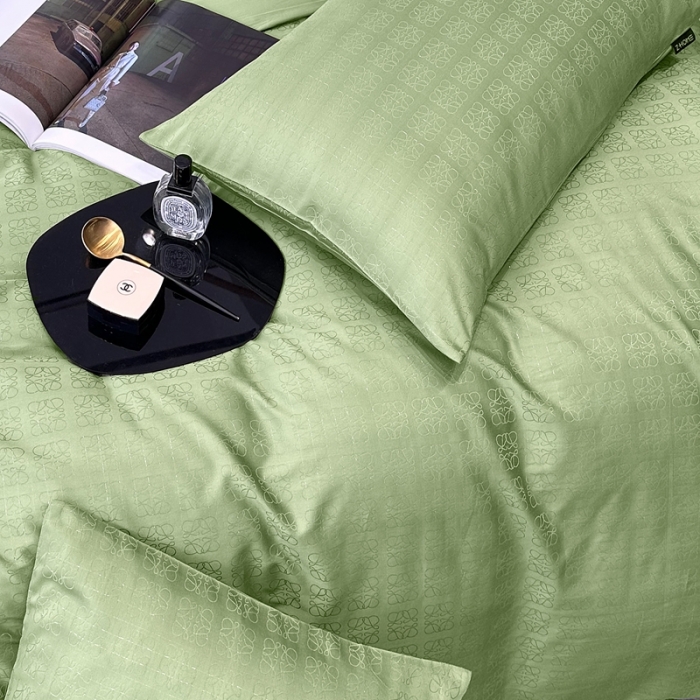 91家纺网 家纺一手货源 找家纺 宅家居 23新款轻奢100支银玺天丝棉CR工艺提花四件套-罗意威橄榄绿