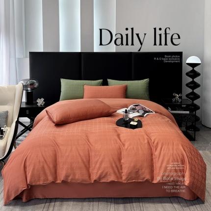 宅家居 23新款轻奢100支银玺天丝棉CR工艺提花四件套-罗意威爱马桔