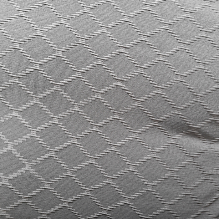 91家纺网 家纺一手货源 找家纺 宅家居 2023新款双层纱菱形格贴布绣花边四件套-罗威系列 罗威-浅灰