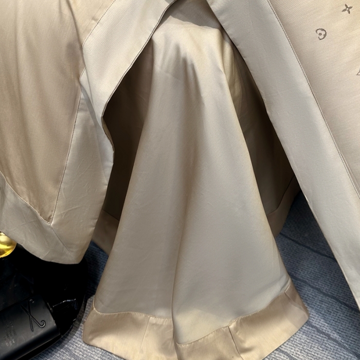 91家纺网 家纺一手货源 找家纺 宅家居设计师款轻奢大牌范140支色织提花高定长绒棉四件套奢华系列 LV