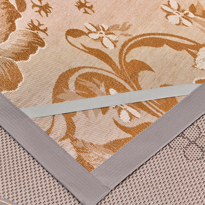 91家纺网 家纺一手货源 找家纺 简一2024新款荷塘月色系列冰藤双面席凉席冰藤席 蝶恋花-提花香槟