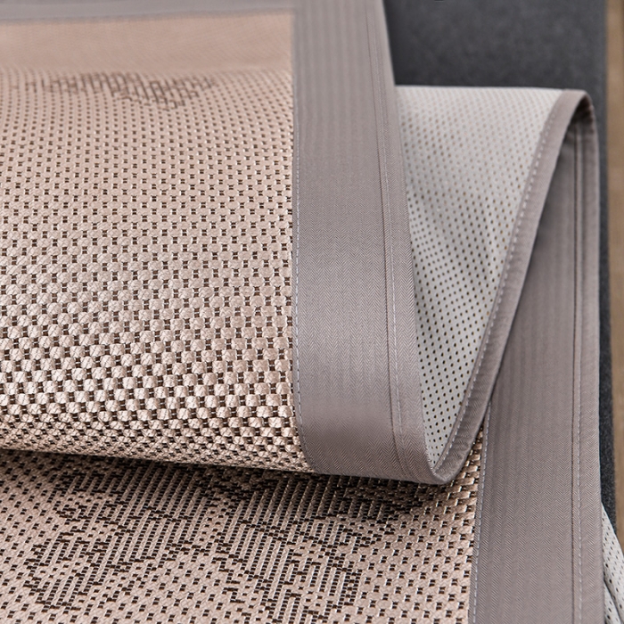 91家纺网 家纺一手货源 找家纺 简一2024新款荷塘月色系列冰藤凉席床笠款 蝶恋花-提花香槟