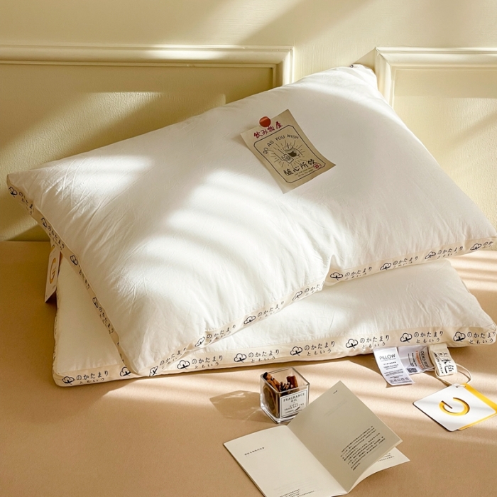 91家纺网 家纺一手货源 找家纺 伟邦 2023新款日式宽边立体枕48*74