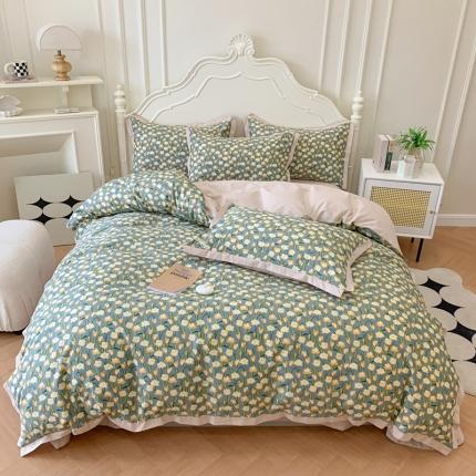 91家纺网 家纺一手货源 找家纺 （总）名佰蕙 2023新款全棉法式田园四件套