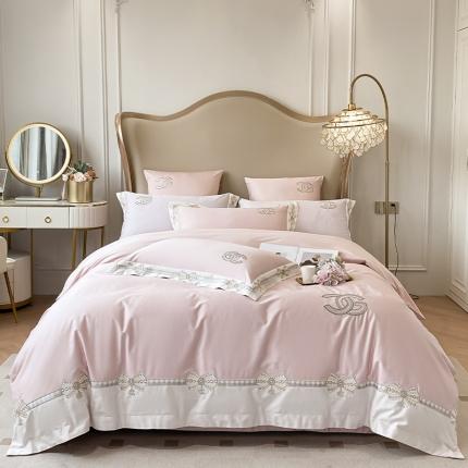 品家居 2025新款全棉长绒棉四件套-初恋情结 初恋情节-粉