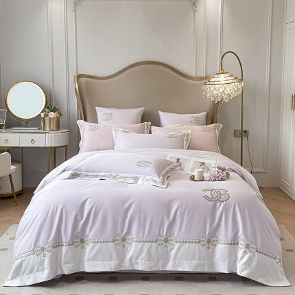 品家居 2025新款全棉长绒棉四件套-初恋情结 初恋情节-紫